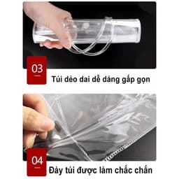 Túi trong suốt túi nhựa trong suốt đựng quà tặng, túi xách nhựa pvc đựng quà tặng tết sinh nhật giáng sinh 2