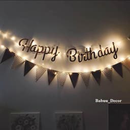 Dây chữ HAPPY BIRTHDAY ép kim trang trí sinh nhật 8