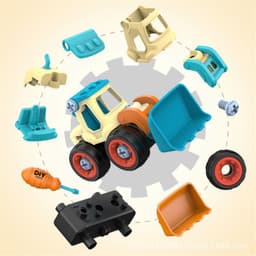BỘ ĐỒ CHƠI XE CÔNG TRÌNH LẮP RÁP CHI TIẾT BẰNG NHỰA (1354XCT) 8