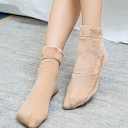 Set 5 Đôi Tất lót lông cổ cao Nam, Nữ siêu ấm siêu giữ nhiệt tránh rét tn2 { u410 } 3