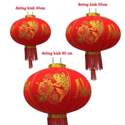 ( 01-02 QUẢ ) CẦU NHUNG đủ size 60cm-80cm-100cm Đèn Lồng Treo Tết Lễ Hội Vạn Sự Như Ý, Chúc Mừng Năm Mới 3