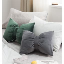 Gối tựa lưng sofa HÌNH NƠ vải nhung lụa (Vỏ kèm ruột) 7