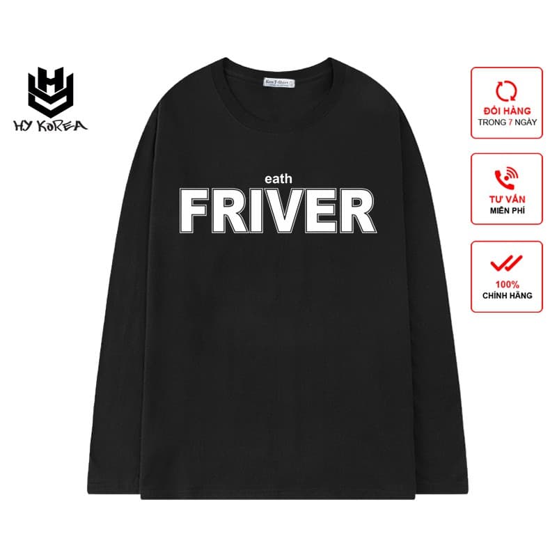 Áo Thun Tay Dài HY KOREA Form Rộng Unisex, Friver 213.