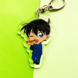 (mua 1 tặng 1) ( Mica trong acrylic) Móc khóa Conan Thám tử lừng danh Kid ver eat in hình anime chibi 6