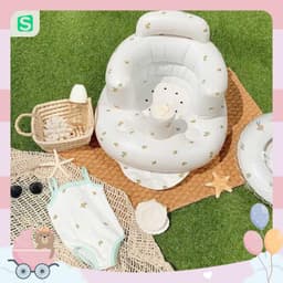 Ghế Hơi Tập Ngồi Cho Bé PLAYING Bar Bot - Họa Tiết Oliu , Gấu, Tulyp 6M+ 1