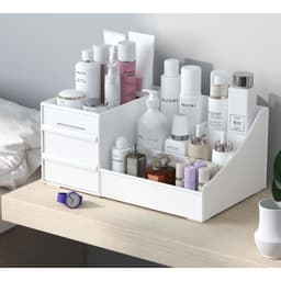 #Kệ đựng Mỹ Phẩm 3 tầng 2 ngăn kéo, hộp đựng đồ trang điểm, makeup bằng nhựa cao cấp 2