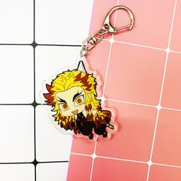 (mua 1 tặng 1) ( Mica trong acrylic trụ cột ) Móc khóa Kimetsu no Yaiba Thanh gươm diệt quỷ ver treo người 5