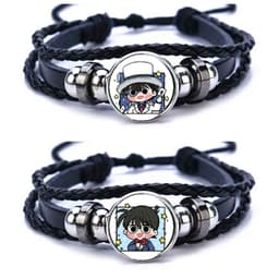 (mua 1 tặng 1) Vòng tay da lộn in hình nhân vật CONAN KAITO KID Thám tử lừng danh anime chibi tiện lợi xinh xắn 1