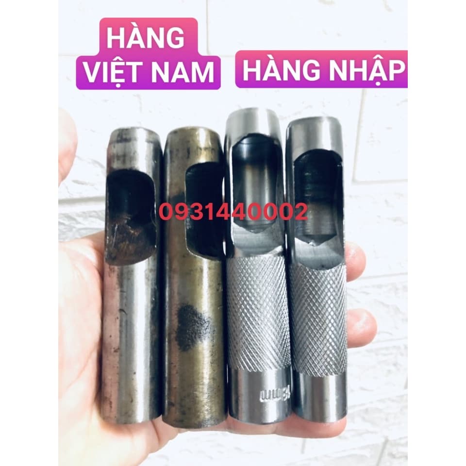 Cây đục lỗ Dụng cụ đục lỗ tròn bằng thép Việt nam và hàng Nhập khẩu, đầy đủ các loại size, sắc bén