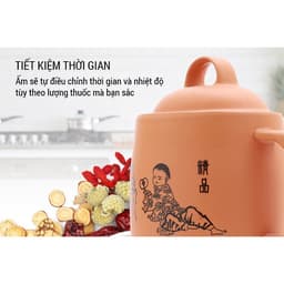 Ấm Sắc Thuốc Điện Fujika Chất Liệu Gốm Sứ Bát Tràng Chịu Nhiệt Cao Cấp Dung Tích 3 Lít 4