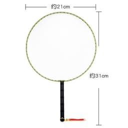 Quạt tròn trơn vải cán nhựa DIY vẽ trang trí cầm tay cổ trang 4