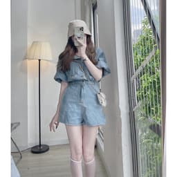Jump jean tay lật cổ bẻ gài nút, đủ 2 màu 5