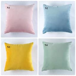 Gối tựa lưng sofa màu trơn vải nhung cao cấp 13 màu có sẵn cỡ 45*45cm 2