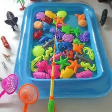 Bể phao câu cá cho bé đầy đủ phụ kiện kèm phao lớn 60X45CM 4