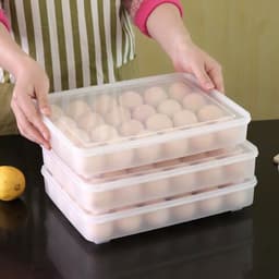 Hộp đựng trứng gà vịt tiện dụng AMIZIN Hộp đựng trứng 24 quả trong tủ lạnh bảo quản lâu 3