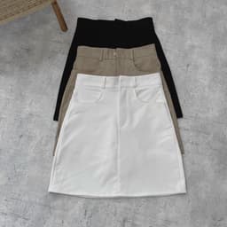 Chân Váy kaki nữ bassic form A lưng cao có quần trong m506 3