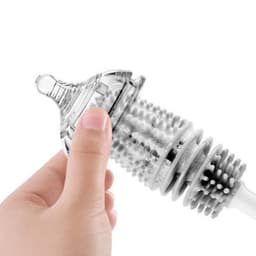 Bàn chải silicon vệ sinh ly cốc cán cầm dài 4