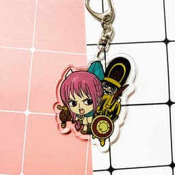 Mua 1 tặng 1 (Mica trong acrylic) Móc khóa One Piece Đảo Hải Tặc ver TREO NGƯỜI quà tặng dễ thương anime chibi 8