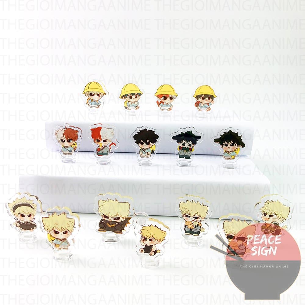 (mua 1 tặng 1) (mini 3cm) Standee HỌC VIỆN ANH HÙNG BOKU NO HERO ACADEMIA ver THÚ NHỎ anime mica chibi trưng bày mô hình