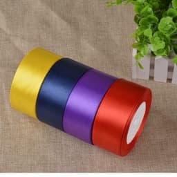 Cuộn duy băng vải lụa satin bản 2cm, 4cm dài 22m trang trí, làm nơ, gói quà, thiệp handmade, decor HOMMES 3