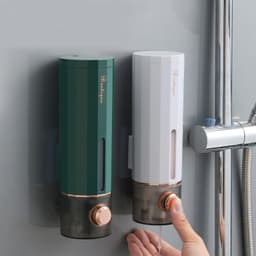 ## Hộp đựng sữa tắm dầu gội nước rửa tay. chất liệu ABS gắn treo tường tiện lợi tặng kèm miếng dán ## 3