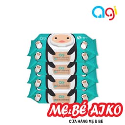 Bộ 4 gói khăn ướt Agi 100 tờ không hương 1