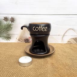 Bộ Bếp Tách Trà đun hâm nóng☕ coffee/ cà phê/ coffee Bát Tràng☕ (Tặng kèm 1 nến) S161 2