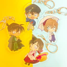 (Mua 1 tặng 1) Móc khóa CONAN THÁM TỬ LỪNG DANH VER KIMONO quà tặng Mica trong acrylic in hình anime chibi 1