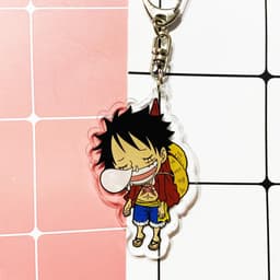 (Mua 1 tặng 1) Móc khóa mica One Piece Đảo Hải Tặc ver TREO NGƯỜI Luffy Ace hình in 2 mặt 9