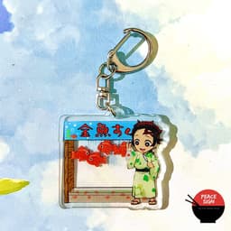 (mua 1 tặng 1) ( Mica trong acrylic ) Móc khóa KIMETSU NO YAIBA ver HỘI CHỢ anime chibi game xinh xắn 9