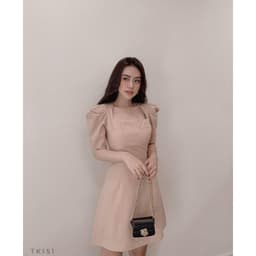 [Xả kho nghỉ bán] Đầm Nữ Dáng Xoè Tay Phồng Hở Lưng - Váy Nữ Thiết Kế CutOut Lưng [Hàng Thiết Kế Lahoute] 4