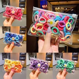 Bộ Dây Buộc Tóc 100 chun Co Dãn Xinh Xắn Nhiều Màu Phong Cách Hàn Quốc Cho Bé Gái.. GIA DỤNG VĨNH NGÂN 3