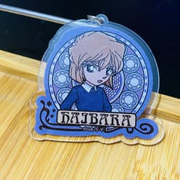 (mua 1 tặng 1) Móc khóa mica DETECTIVE CONAN Thám Tứ Lừng Danh ver TRÒN hình in 2 mặt 3