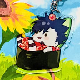 (mua 1 tặng 1) ( Mica trong acrylic ) Móc khóa xinh xắn in hình HAIKYUU!! VUA BÓNG CHUYỀN ver MIẾNG SUSHI anime chibi 7