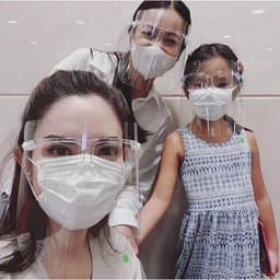 Kính Kiếng chắn giọt bắn chống bụi face shield hàng cao cấp - mặt gương trong suốt 9