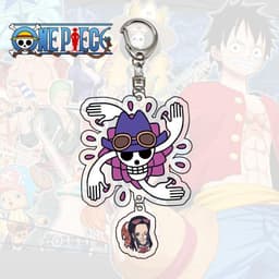 (mua 1 tặng 1) (new) Móc khóa One Piece ver TREO CHIBI mica 2 mảnh anime chibi Đảo hải tặc mẫu mới về 3