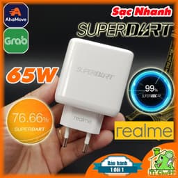 [Chính Hãng] Sạc Siêu Nhanh SuperDart 65W REALME 8 Pro/ GT Neo2/ GT2 ZIN Bóc Máy 1