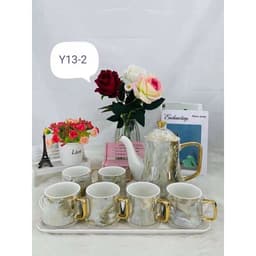 Bộ Ấm Chén gốm sứ men cầu vồng cực sang trọng trang trí Tết Huydecor 5