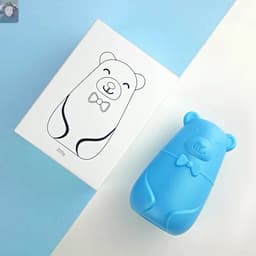 Lọ Bột Thả Bồn Cầu Hình Gấu Diệt Khuẩn Khử Mùi Hôi Tạo Nước Màu Xanh Chống Ố Vàng ToiLet 5