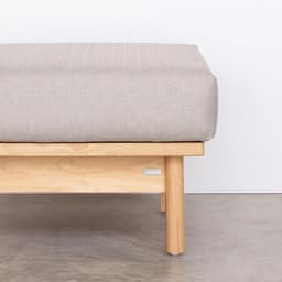 Ghế Đôn Sofa Gỗ Cao Su Tự Nhiên MOHO VLINE 601 VẢI MÀU BE 4