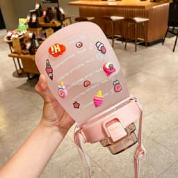 Bình nước thể thao đi du lịch, 1,2,lít [ TẶNG STICKER ] Bình Đựng Nước KUTE - Bình Nước có vòi hút VINBEO 8