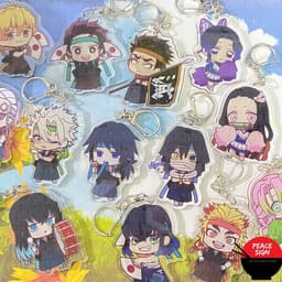(mua 1 tặng 1) ( CỔ ĐỘNG ) Móc khóa nhân vật KIMETSU NO YAIBA Thanh Gươm Diệt Quỷ anime chibi mica trong acrylic 1