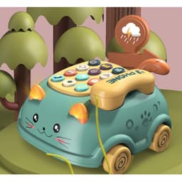 Đồ chơi ô tô điện thoại mèo chạy pin phát nhạc đáng yêu cho bé - ĐTM 5