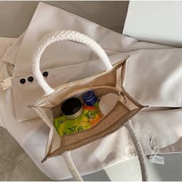 Túi cói túi tote mini đi biển nữ đẹp đi chơi thời trang dễ thương cute phong cách vintage GIA DỤNG VĨNH NGÂN 6