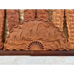 Tranh quạt treo tường Hàng mộc nguyên khối kích thước 50*100cm 6
