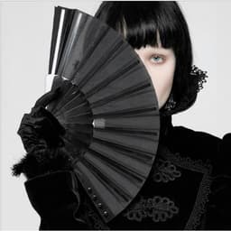 Quạt Cổ Trang Nan Nhựa 21cm - Quạt Xếp Vải Xòe Phụ Kiện Múa Cosplay Đạo Cụ Chụp Ảnh 4