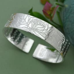 Lắc tay Hoa sen kiềng Liên hoa thiết kế ấn tượng phong cách cổ điển 3