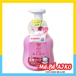 (Mẫu Mới) Bọt Tắm Gội, Sữa tắm cho bé Arau Baby Bình 450ml 5