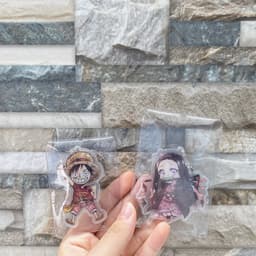(mua 1 tặng 1) ( Mica ) Móc khóa Tokyo Ghoul Ngạ Quỷ Vùng Tokyo Kaneki Ken quà tặng dễ thương in hình anime chibi 5