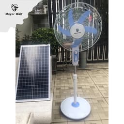 Quạt năng lượng mặt trời, quạt tích điện năng lượng mặt trời Chính Hãng Mayor Wolf 18w 4